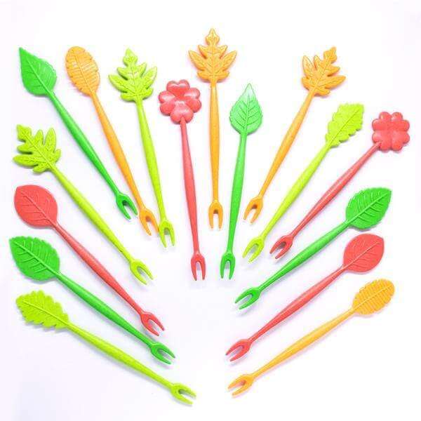 16 Leaf Shaped Food Picks for Kids Bento Lunch Box to Make Mealtime Fun.
