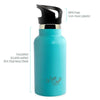 Turquoise Stainless Steel Water Bottle - KiddyPlanet - Bento Lunch Box