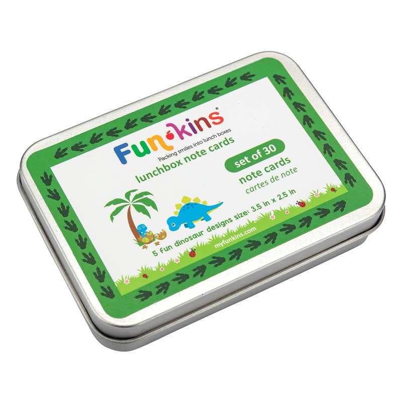 Lunchbox Note Cards for Kids - Green Dinosaurs