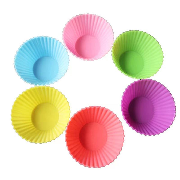 Reusable Silicone Baking Cups,Mini Muffin Pan and Cupcake Molds, Perfect for Bento Lunch Boxes Set of 6