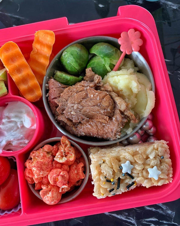 Pink Bento Boxes 4 compartments/ Platter for Adults from Kiddy Planet Bento Lunch Box