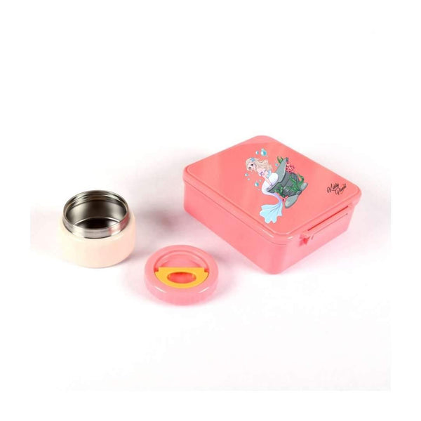 Pink Mermaid Bento Lunch Box 2in1 and food jar from Kiddy Planet Bento Boxes
