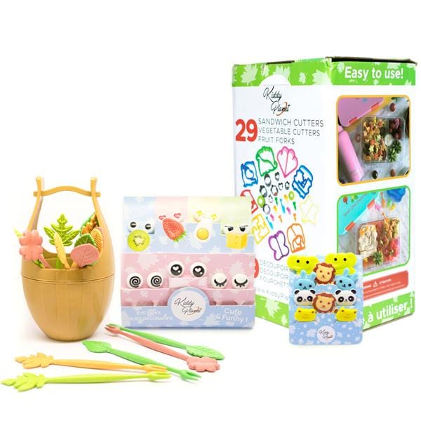 Food Accessories Combo - Cute Food & Sandwich Cutters - Eye Picks - Animal Picks - Leave Picks - KiddyPlanet - Bento Lunch Box bento box 