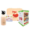 Bento Lunch Box from Kiddy Planet - Peach Child Pack which include a bento Lunch box , water bottle and set of food cutters