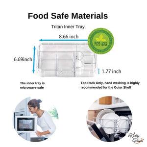 Bento Boxes dimensions from Kiddy Planet Bento Lunch Box