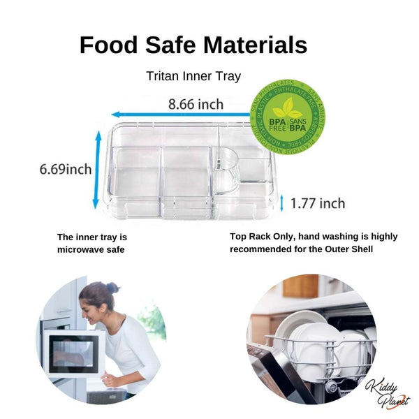 Bento Boxes dimensions from Kiddy Planet Bento Lunch Box