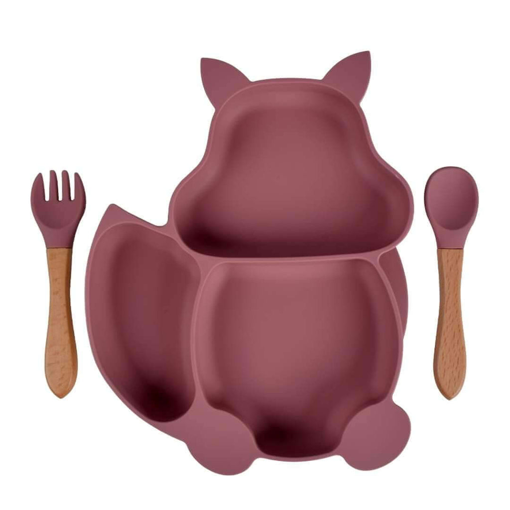 Baby Fox Suction Plate Set - Kiddy Planet Bento Lunch Box