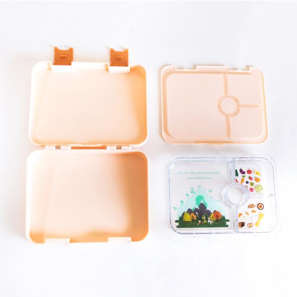 Presentation of an opened Fox Bento Boxes from Kiddy Planet Bento Lunch Box