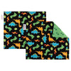 Set of Two Placemats for Kids - Black Dinosaurs