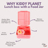 Technical description of the Bento Lunch Box 2in1 with food jar from Kiddy Planet Bento Boxes