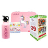 Personnalized Pink Unicorn Bento Lunch Box and Water Bottle from Kiddy Planet Child Pack Bento Lunch Box