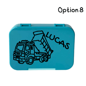Lucas Custom Blue Bento Boxes from Kiddy Planet Bento Lunch Box