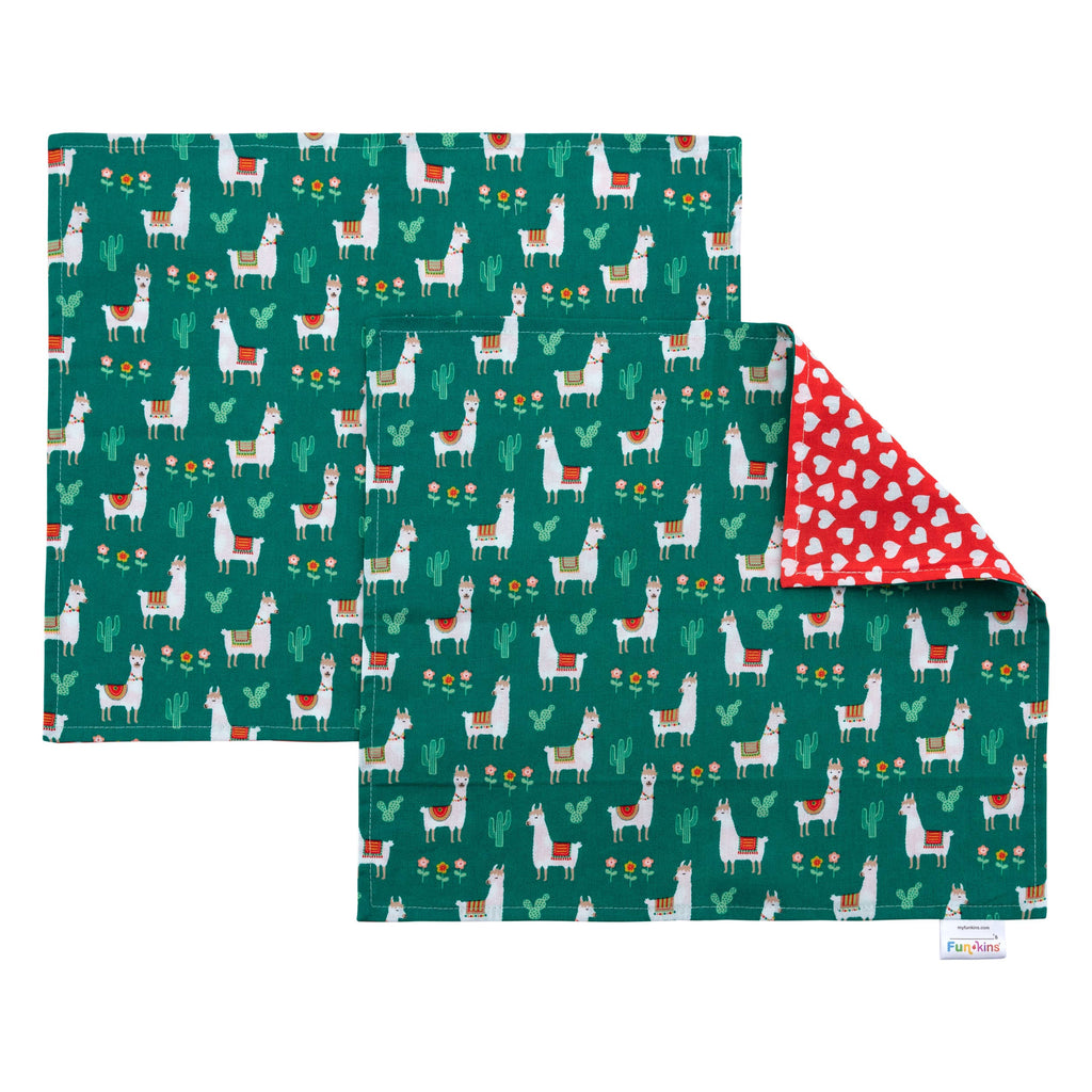 Set of Two Placemats for Kids - Llamas