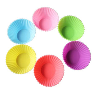 Reusable Silicone Baking Cups,Mini Muffin Pan and Cupcake Molds, Perfect for Bento Lunch Boxes Set of 6