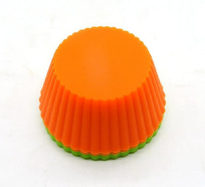 Set of 6 Reusable Silicone Baking Cups,Mini Muffin Pan and Cupcake Molds, Perfect for Bento Lunch Boxes 