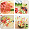 12 Pcs Green Cutters Set with different shape of fish, rabbit, flower, duckling, star, strawberry, mushroom and so on. The cutters Set are made to be included inside Kids Bento Lunch Box to cut their food