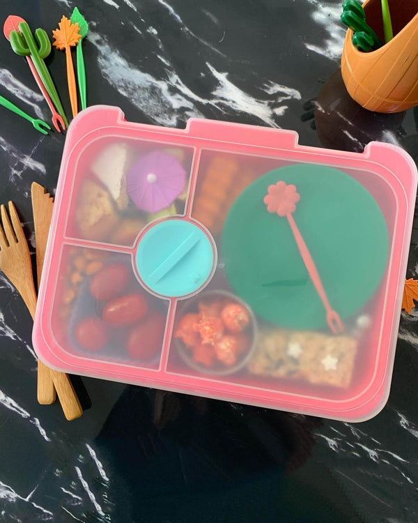 Pink Bento Boxes 4 compartments/ Platter for Adults from Kiddy Planet Bento Lunch Box